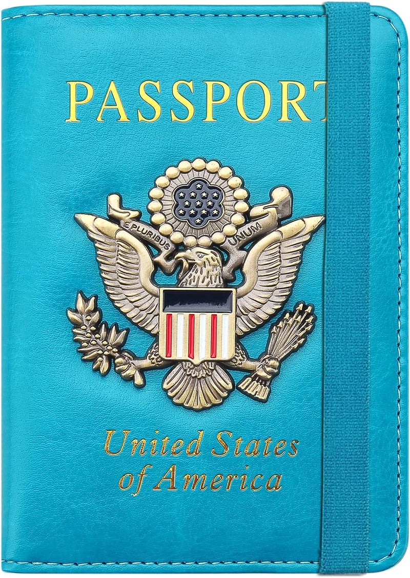 FACATH Premium Passport Holder for Travel, RFID Blocking Passport Cover Slim, Durable & Travel-Friendly, Passport Wallet Keep Your Documents Safe & Organized (Sky Blue) - Image 1